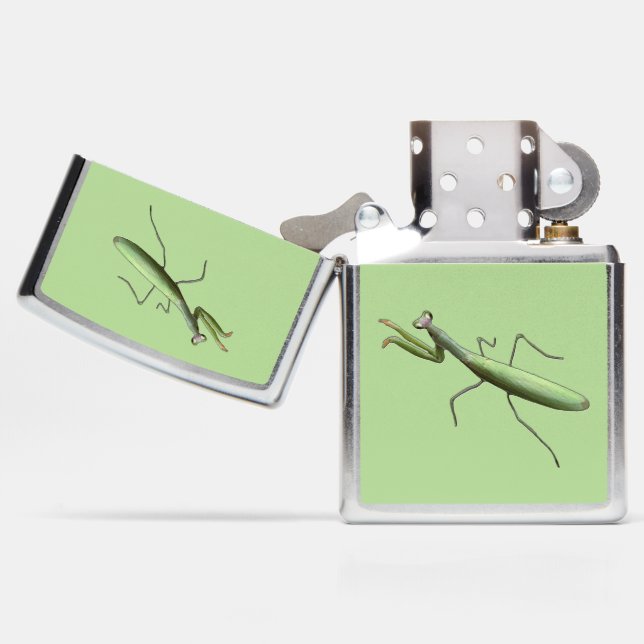 Sprout Praying Mantis Zippo Lighter (Opened)