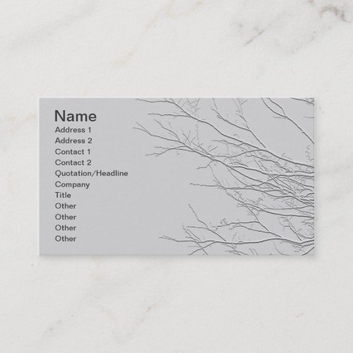 Sprouting Branches/Embossed-Like Image Business Cards