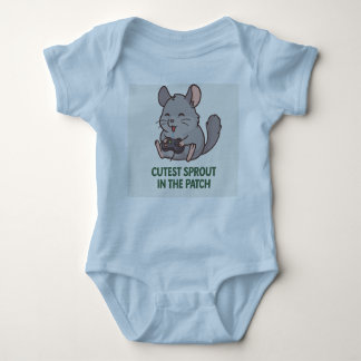 Sprouting Cuddles – Cozy Chinchilla Baby bodysuit