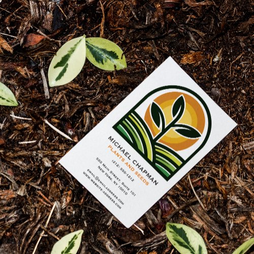 Sprouting Seed and sun Organic Farmer Business Card