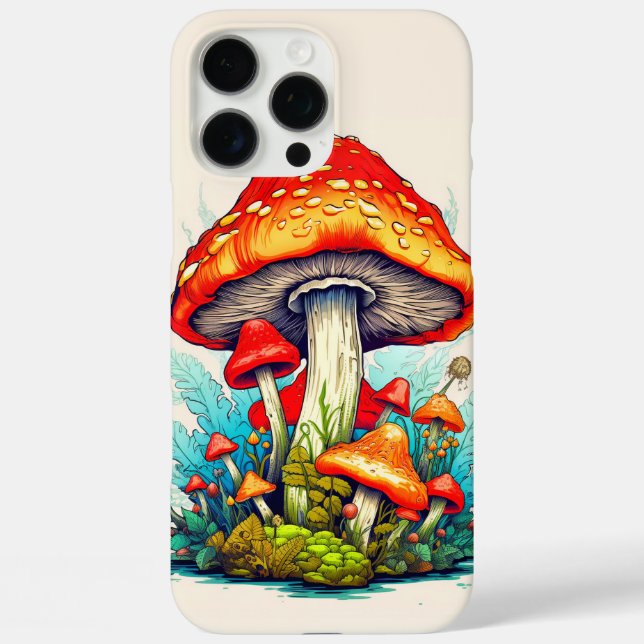 Sprouting Wild Forest Mushrooms Case-Mate iPhone Case (Back)