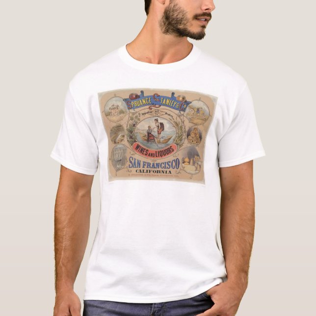 Spruance Stanley & Co., Wines & Liquors, SF (1305) T-Shirt (Front)