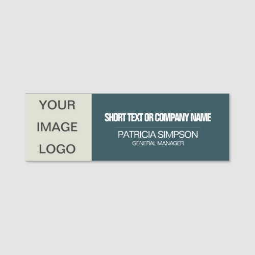 Spruce Blue Green Company Logo Employee Name Title Name Tag
