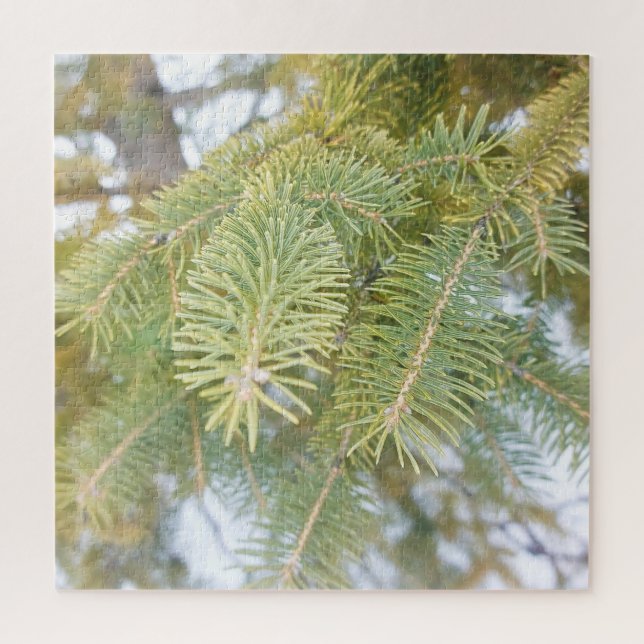 Spruce Branches in Snow. Buy Now Jigsaw Puzzle (Vertical)