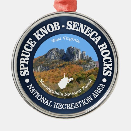 Spruce Knob _ Seneca Rocks NRA Metal Ornament