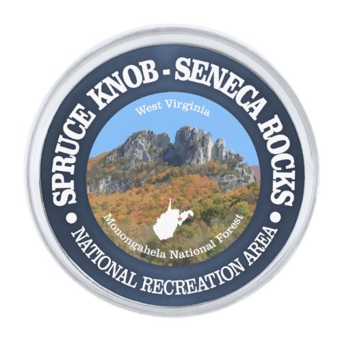 Spruce Knob _ Seneca Rocks NRA Silver Finish Lapel Pin