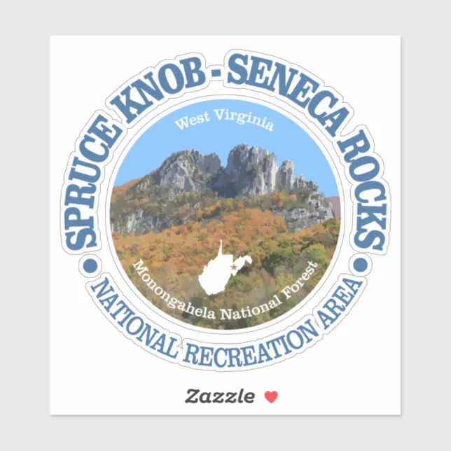 Spruce Knob - Seneca Rocks NRA Sticker | Zazzle