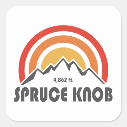Spruce Knob Square Sticker