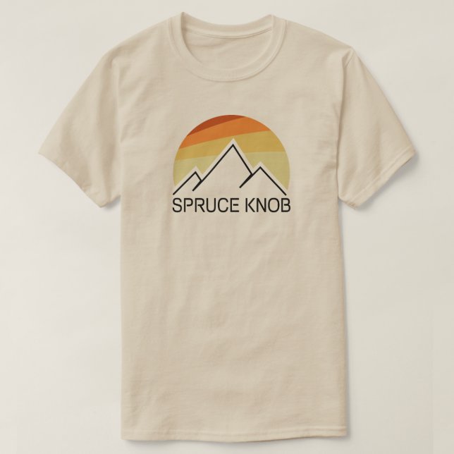Spruce Knob West Virginia Retro T-Shirt (Design Front)