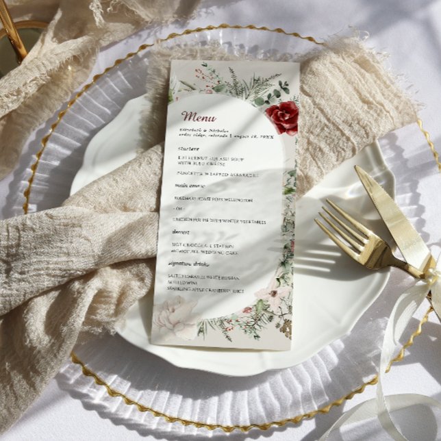 Spruce & Lace | Winter Floral Wedding Menu (Creator Uploaded)