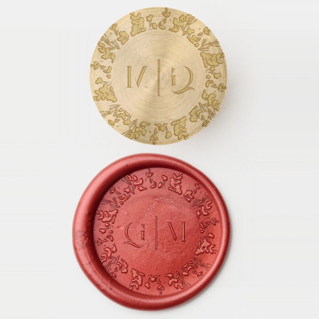Spruce & Lace Winter Wreath | Initial Monogram Wax Seal Stamp (Stamped)