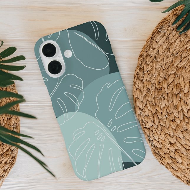 Spruce & Mint Boho Tropical Monstera Leaf Case-Mate iPhone Case (Creator Uploaded)