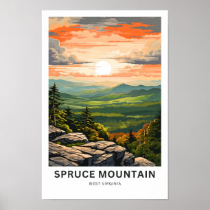 Spruce Mountain West virginia Travel Print