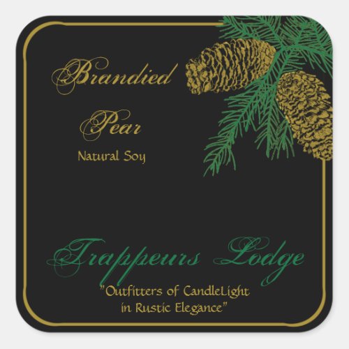 Spruce Pine Cone Candle Label