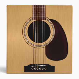 Spruce Top Acoustic Guitar 3 Ring Binder