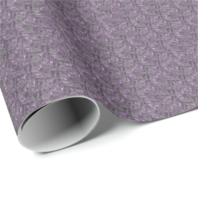 Spruce Tree In Purple Nature Pattern   Wrapping Paper (Roll Corner)