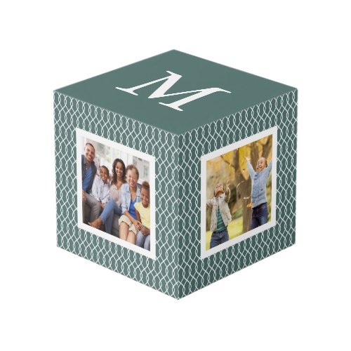 Spruce Trellis  Holiday Monogram Family Cube