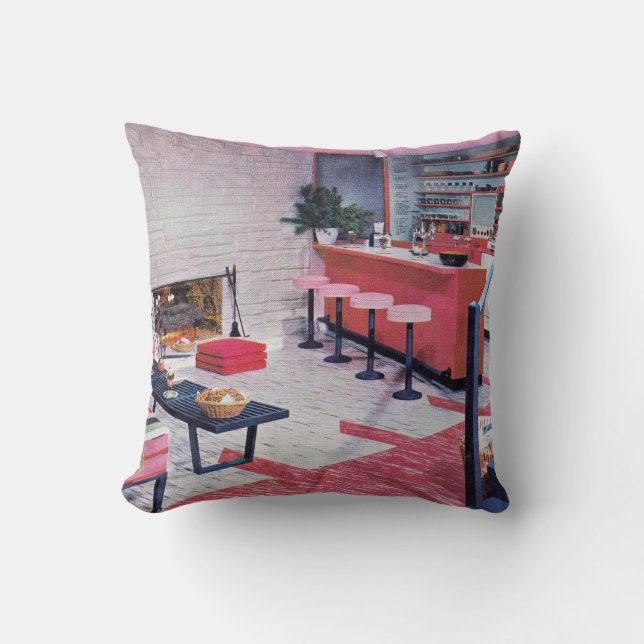 Spruce Up Your Basement Throw Pillow (Front)