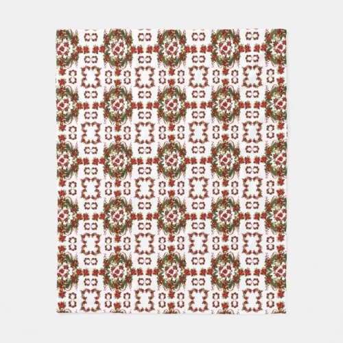 Spruce Up Your Space with Flowers Garlands Ornamen Fleece Blanket