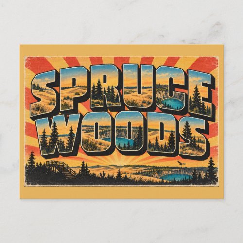 Spruce Woods MB Sand Dunes Boreal Forest Art Postcard