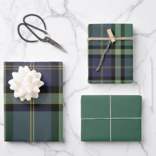 Spruce Wrapping Paper Flat Sheet Set of 3