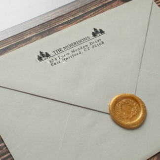 Spruces Rustic Name & Return Address Self-inking Stamp