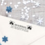 Spruces Snowflakes Rustic Name & Return Address Self-inking Stamp