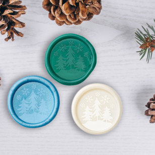 Spruces & Snowflakes Winter Wonderland Wax Seal Stamp