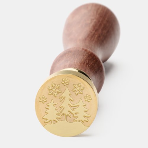 Spruces  Snowflakes Winter Wonderland Wax Seal Stamp