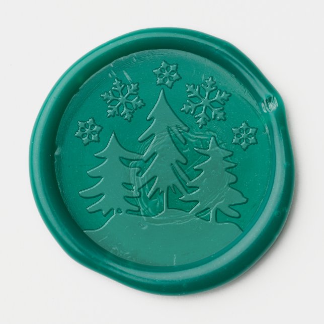 Spruces & Snowflakes Winter Wonderland Wax Seal Sticker (Front)