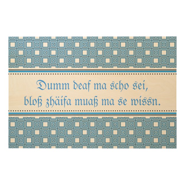 Spruchbrett Wood Wall Art (Front)