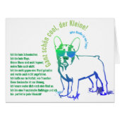 Spruchkarte Französische Bulldogge (Front Horizontal)