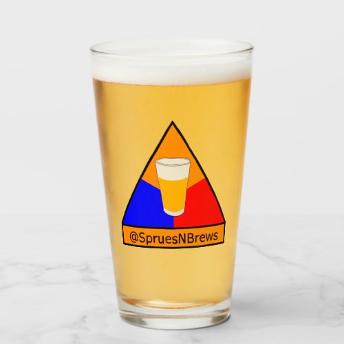 SpruesNBrews Armored Division Pint Glass