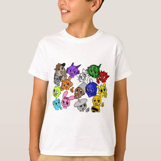 Sprunki Group! | Simon Oren Funbot Pinki Wenda  T-Shirt (Front)