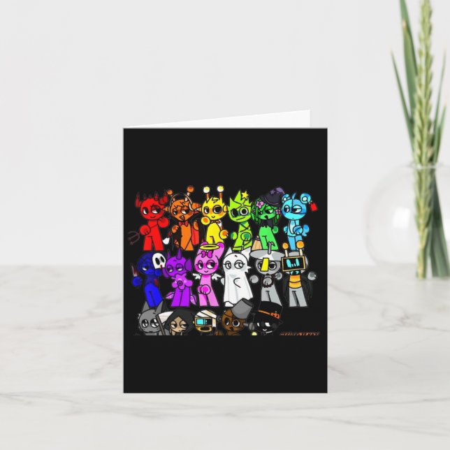 Sprunky Happy Halloween Funbot Jevin Simon Pinki O Card (Front)