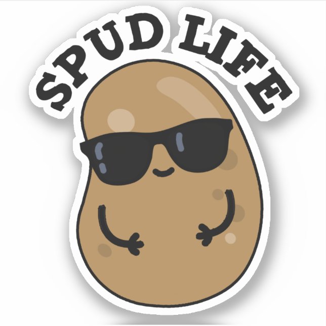 Spud Life Funny Potato Pun  Sticker (Front)