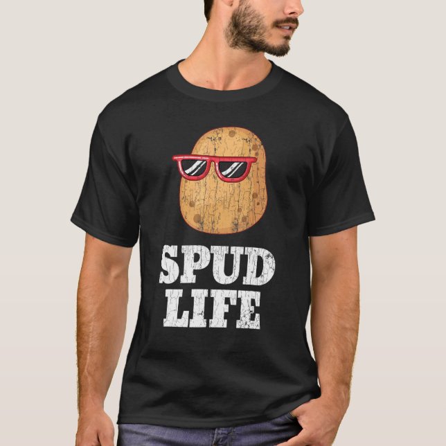 Spud Life Potato  Potatoes Vegetables Chips Graphi T-Shirt (Front)