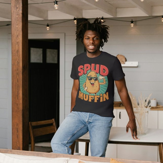 Spud Muffin – Funny Potato Food Pun  Tri-Blend Shirt (Creator Uploaded)
