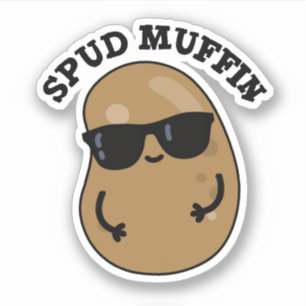 Spud Muffin Funny Potato Pun  Sticker