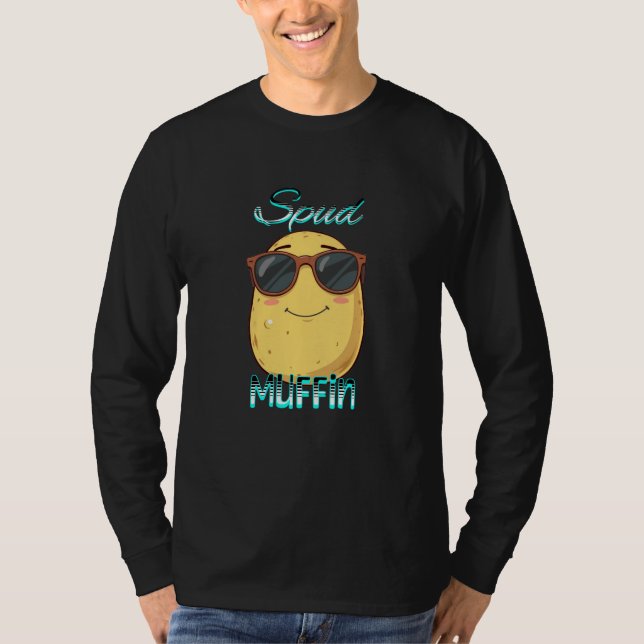 Spud Muffin, Funny Potato Pun  T-Shirt (Front)