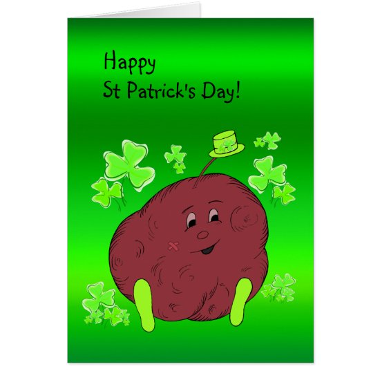 Spudman and Shamrock Paddy St Patrick's Day Card