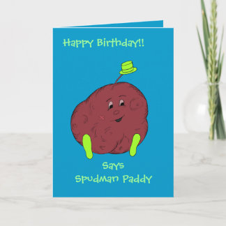 Spudman Paddy birthday card