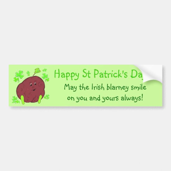 Spudman Paddy St Patrick's Day bumper sticker