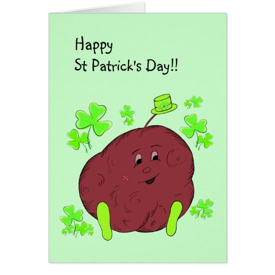 Spudman Paddy St Patrick's Day greetings card