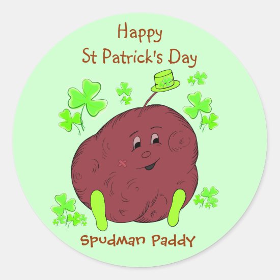Spudman Paddy St Patrick's Day sticker