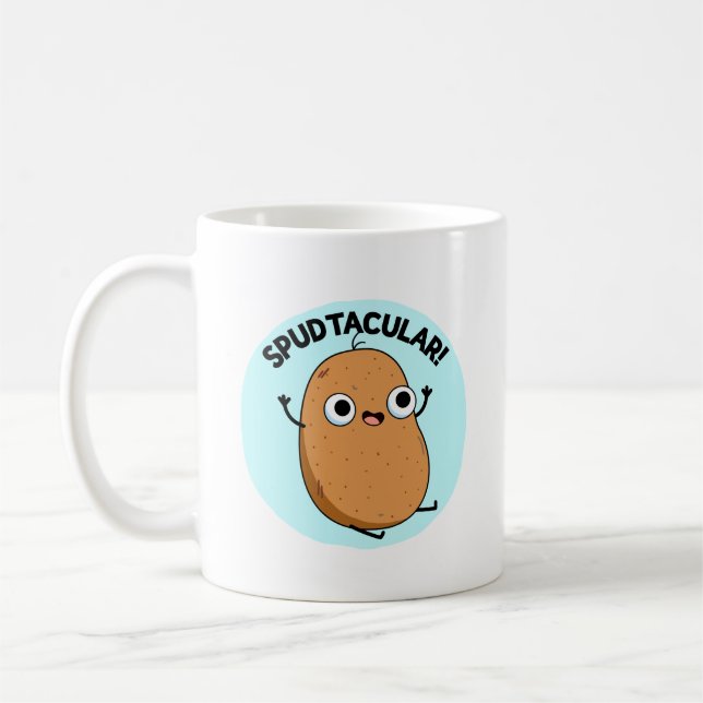 Spudtacular Funny Potato Pun  Coffee Mug (Left)