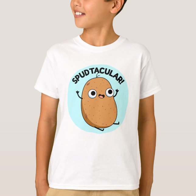 Spudtacular Funny Potato Pun  T-Shirt (Front)