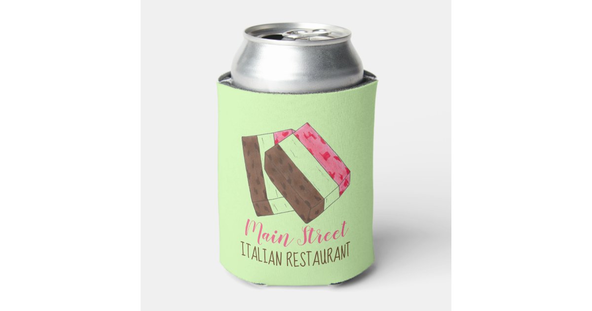 Spumoni Gelato Ice Cream Italian Restaurant Food Can Cooler | Zazzle.com