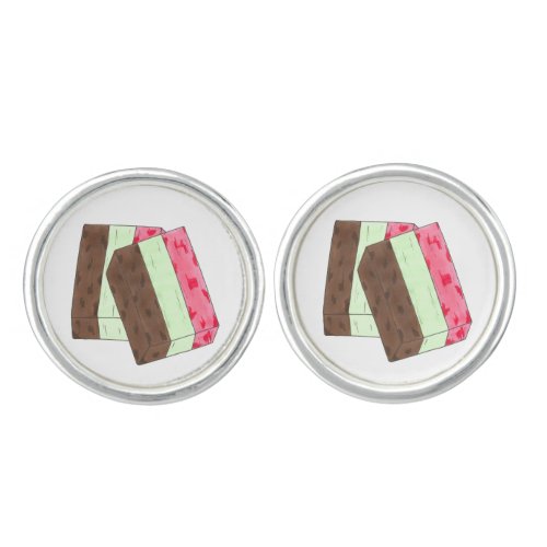 Spumoni Italian Gelato Ice Cream Dessert Spumone Cufflinks