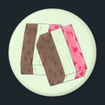 Spumoni Italian Gelato Ice Cream Dessert Spumone Magnet<br><div class="desc">Illustration features a delicious Italian spumoni gelato dessert, with layers of cherry, mint, and chocolate ice cream, and bits of cherries, fruits and nuts. Ideal for your favorite ice cream aficionado, spumone fan, or lover of Italian food classics! This Italian food design is also available on other products. Lots of...</div>